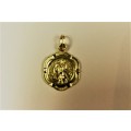 9K- 9 carat genuine yellow Gold -  Saint Christopher 17 mm wide