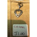 9K   solid  9 carat White Gold -Imported  Large Filigree Heart pendant