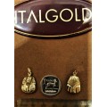 9K /solid  9 carat Gold , stunning imported- medium size- KIng TUT charm pendant