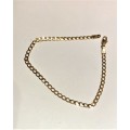 9K/ 9  carat solid Yellow  Gold,imported flat curb   bracelet -----------  cm 19 Long