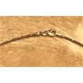 9K/ 9  carat solid Gold, Facetted round flexi snake, imported  Necklace , cm 43 Long