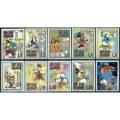 San Marino - year 1970-  unmounted   complete set  of 10 val. -Thematic  Disney