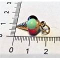 9K solid  9 carat Gold , stunning imported charm - Enamelled gelato ice cream cone
