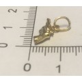 9K solid  9 carat Gold- stunning imported charm - Small revolver