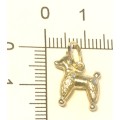 9k - 9 carat solid Gold-stunning  imported charm - Poodle  Dog
