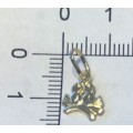 9K solid  9 carat Gold , stunning imported charm -   birds  in a nest