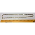 9K   solid 9 carat----Imported gold  Necklace, Figaro links  -----5 ,5 mm. wide ---- cm.50 long