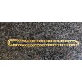 9K --  9 carat solid Gold - Gents Necklace 55 cm. long- 8.5 mm wide