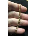 9k genuine,solid 9 carat  Yellow Gold, Gents necklace cm 60 x   4.2 mm. wide