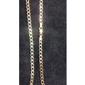9k genuine,solid 9 carat  Yellow Gold, Gents necklace cm 60 x   4.2 mm. wide