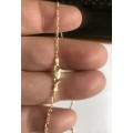 9  carat ------ Imported Yellow Gold  3/ 1  Figaro Links necklace ----  cm 42 ----clearance item