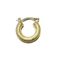 9k / solid 9 carat  Gold  , Stunning imported , Pair of  medium  matt hoop earrings