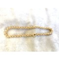 9 K / 9 carat solid Gold, Imported  , round Belcher link bracelet  , 4 mm wide