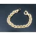 9 K-9 carat solid Gold, Imported  Belcher-Rolo` 10 mm.round bracelet with signoretti clasp