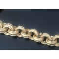 9 K-9 carat solid Gold, Imported  Belcher-Rolo` 10 mm.round bracelet with signoretti clasp