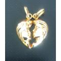 9K solid  9 carat Gold ,   imported 2 Lovers pendant ---break it in two for Her and Half for Him