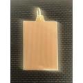 9k solid 9  carat  Gold -  rectangular ID Tag --- 23 x 16 mm wide