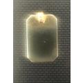 9k solid 9  carat  Gold -  rectangular ID --- 20 x 12.5 mm wide