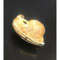 9k solid 9  carat Yellow   Gold -  Handmade Multistone  Large  Heart---32  x  24 mm wide