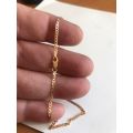 9k genuine,solid 9 carat  Yellow Gold, bevelled  curb necklace---------- cm 50  long -- mm 2.0 wide