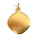 9Kt solid,  9 carat Gold- stunning Medium  size  Disc----satin and shiny finish