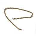 9k solid 9  carat  Gold -----rolo` Link Anklet-------  cm. 26 long ----4.0 mm. wide