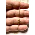 9k solid 9  carat  Gold -----open Link Anklet-------  cm. 26 long ----1.3 mm. wide