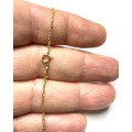 9k solid 9  carat  Gold ----3/1 Link Figaro  Anklet-------  cm. 26 long ----1.5 mm. wide