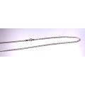 9k genuine,solid 9 carat  Yellow Gold, bevelled open curb necklace----- cm 50  long -- mm 2.5 wide