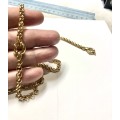 9 K / 9 carat solid Gold, Imported  yellow  Belcher necklace with signoretti clasp- cm 45