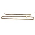 9 K / 9 carat solid Gold, Imported  yellow  Belcher necklace with signoretti clasp- cm 50