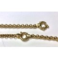 9 K / 9 carat solid Gold, Imported  yellow  mm 5,4  wide ,Belcher bracelet with signoretti clasp