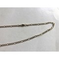 9k /solid 9  carat gold ---Yellow Figaro , 3.2 mm wide link chain  ------- long  55cm -----