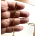 9k /solid 9  carat gold ---Yellow Figaro link chain  ------- long  55cm ----- 3.2 mm wide