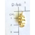 9K solid  9 carat yellow  Gold , stunning imported charm -owl on a branch