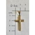 9K solid  9 carat Gold- stunning imported cross - engravable  at the back