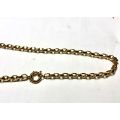 9k solid -9 carat  Yellow Gold, DIamond cut Anchor link necklace - long cm 50  x mm 5.8 wide
