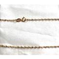 9k solid 9 carat  Gold --- imported Flat gucci  Necklace ----  cm 50  long ---