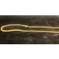 9 K / 9 carat solid Gold, Imported  yellow  Belcher Rolo necklace   - cm 60 Long