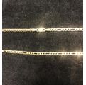 9k /solid 9  carat gold ---Yellow Figaro link chain  ------- long 60cm -----3.0mm wide