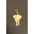 9K solid  9 carat Yellow Gold- stunning imported charm -moving Elephant -
