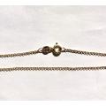 18K  / 18 carat genuine  Gold,  yellow round Rolo link ,necklace----- long  Cm 45--- mm 1.2 wide