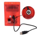 Solar Powered Infrared Motion Sensor Siren Alarm Lamp with Remote