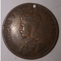 1934 - 1 PENNY - Union of South Africa - HOLED