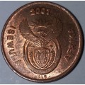 2001 - 1 CENT COIN - SOUTH AFRICA