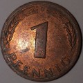 1977 D - 1 PFENNIG - ONE PFENNIG - GERMANY - FEDERAL REPUBLIC - (Copper Plated Steel)
