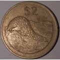 1997 - 2 DOLLAR COIN - ZIMBABWE  [BIRD - PANGOLIN]