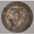 1932 - 3D - THREEPENCE - TICKEY - UNION OF SOUTH AFRICA