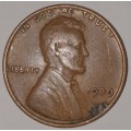 1939 - 1 CENT - LINCOLN WHEAT PENNY - ONE CENT - PHILADELPHIA MINT - USA