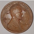 1941 - 1 CENT - LINCOLN WHEAT PENNY - ONE CENT - PHILADELPHIA MINT - USA